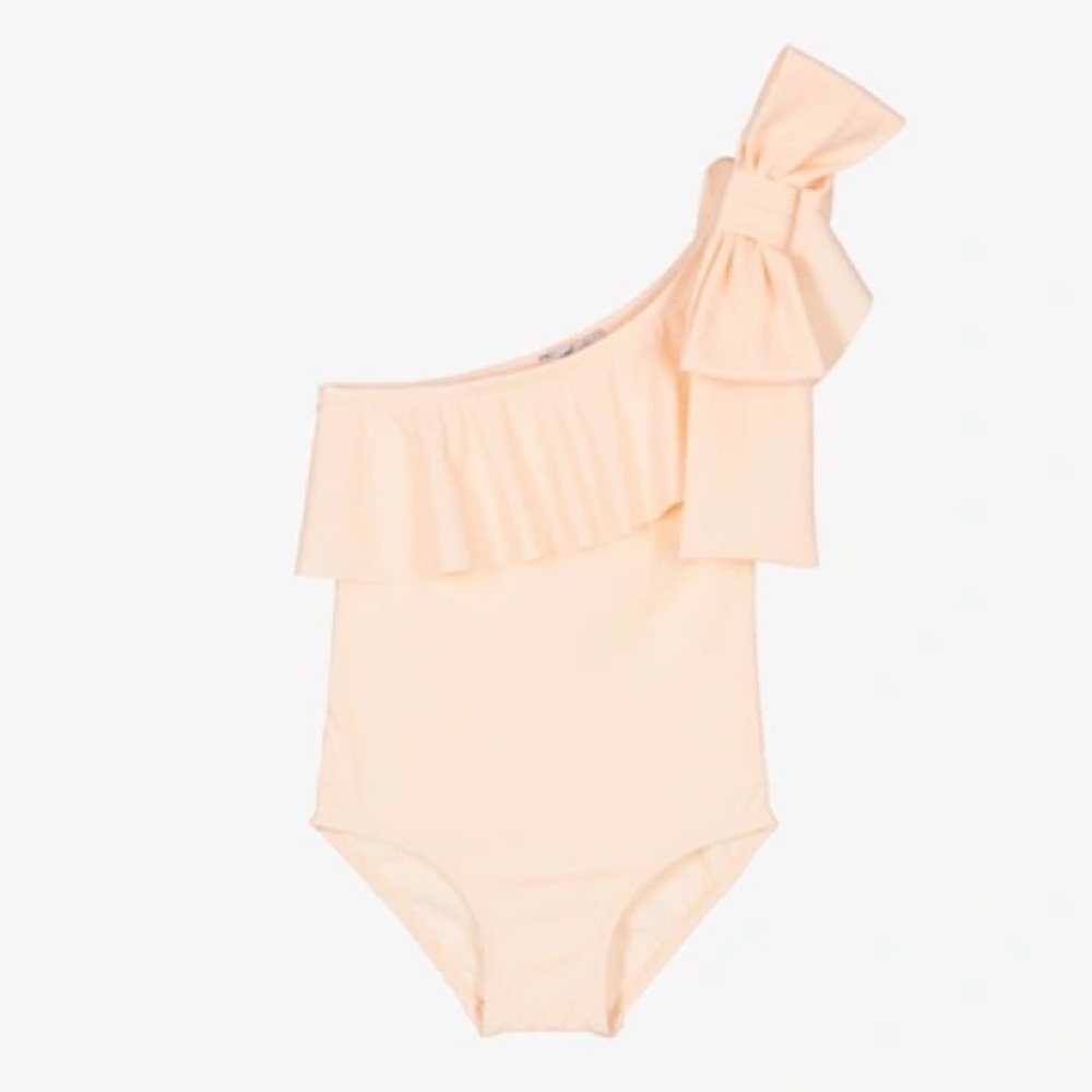 PHI CLOTHING Babies' Girls Pink Ruffle One piece Swimsuit